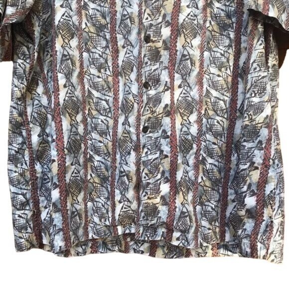 Woolrich Outdoor Wear Fish Shirt Hawaiian Style Vintage Oxford Shirt Size XL - Picture 5 of 8